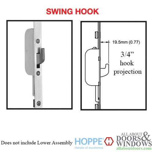 16mm Top Extension Swing Hook @ 23.62“  &  46.97” - 16mm Top Extension Swing Hook @ 23.62“  &  46.97”