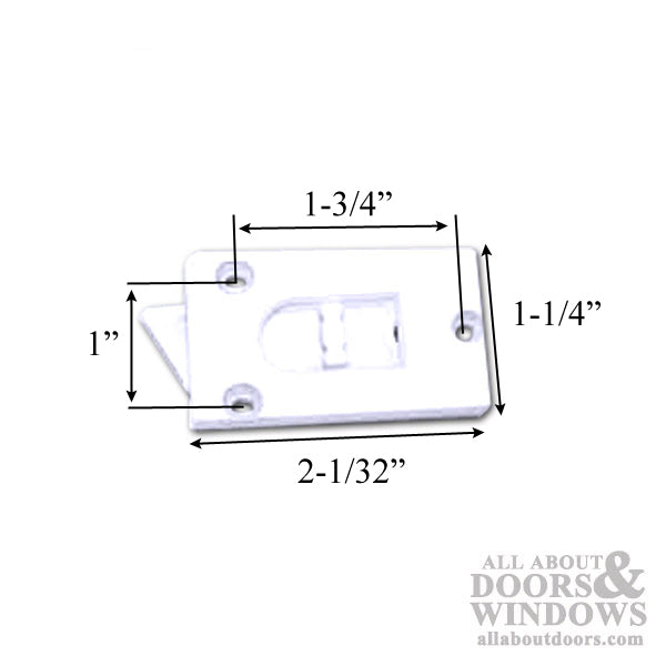 Reversible Tilt Latch, 3 Screw Hole - White - Reversible Tilt Latch, 3 Screw Hole - White