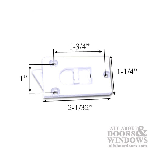 Reversible Tilt Latch, 3 Screw Hole - White - Reversible Tilt Latch, 3 Screw Hole - White