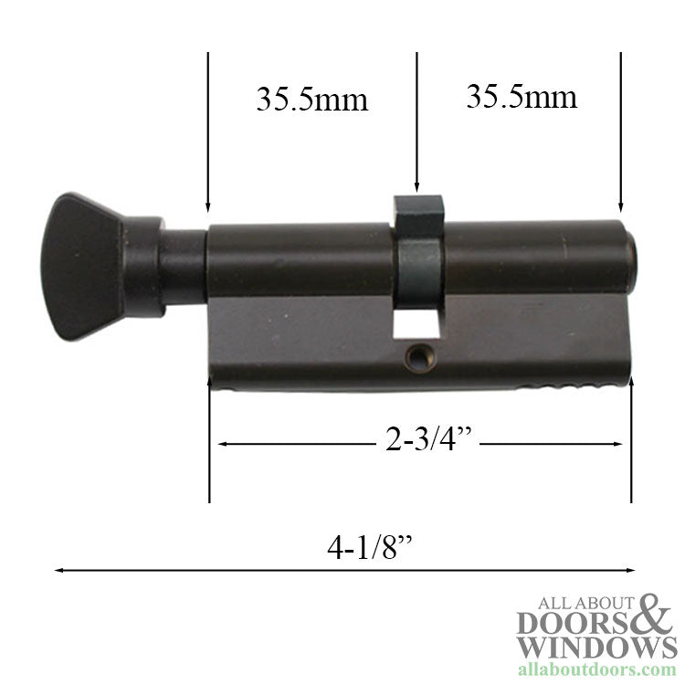 Hoppe Euro-Profile Cylinder, 35.5/35.5, Keyed Alike - Rustic Umber - Hoppe Euro-Profile Cylinder, 35.5/35.5, Keyed Alike - Rustic Umber