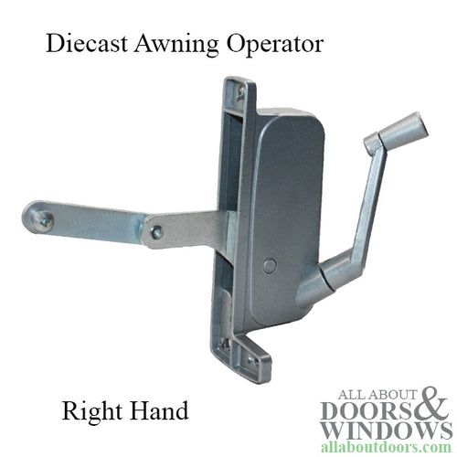 Awning Operator for t.m. Windows - Right - Aluminum - Awning Operator for t.m. Windows - Right - Aluminum