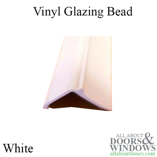 Vinyl Glazing Bead, 6' - White - Vinyl Glazing Bead, 6' - White