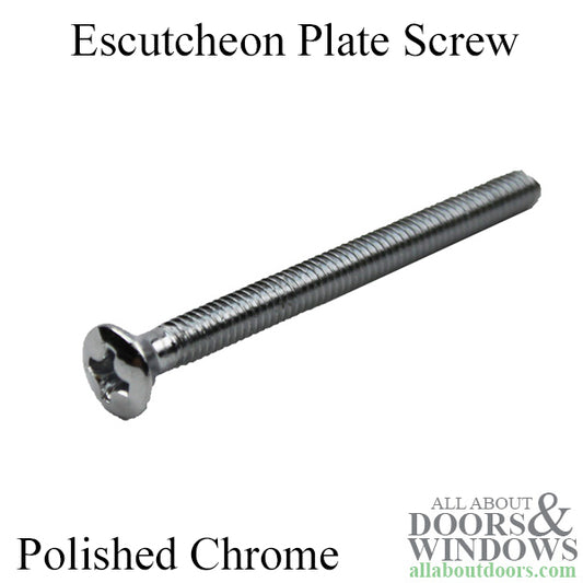 Screw / Bolt for Escutcheon Plate - Polished Chrome