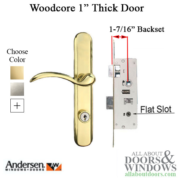 Andersen Traditional Storm Door handleset for Woodcore doors - Andersen Traditional Storm Door handleset for Woodcore doors