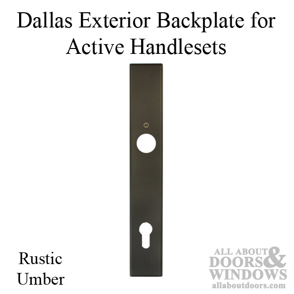 HOPPE Dallas Exterior Backplate M2161N for Active Handlesets - Rustic Umber - HOPPE Dallas Exterior Backplate M2161N for Active Handlesets - Rustic Umber