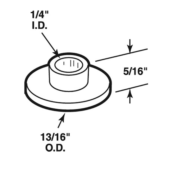 Nylon Acme Pin Cap or Guide with 1/4 Inch Inner Diameter - 4 or 25 Packs - Nylon Acme Pin Cap or Guide with 1/4 Inch Inner Diameter - 4 or 25 Packs