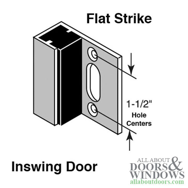 Inswing Door Flat Strike with Concealed Latch - Inswing Door Flat Strike with Concealed Latch