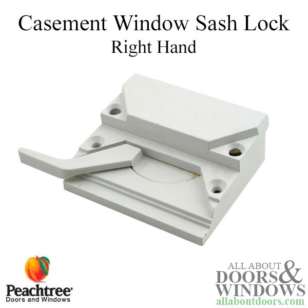 Blemished Peachtree Casement Window Sash Lock, 4 Screw Holes, 2-9/16