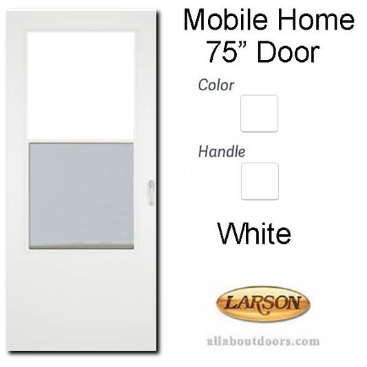 Larson Mobile Home Storm Door, Self Storing