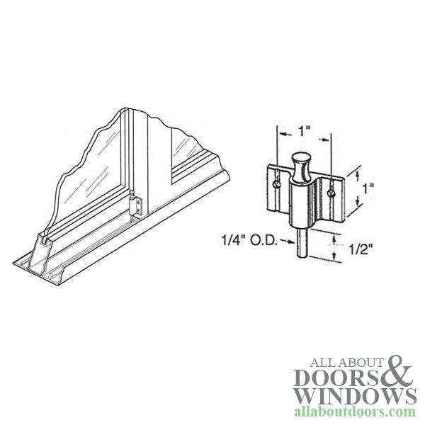 Patio Door Push or Pull Security Lock White Finish - Patio Door Push or Pull Security Lock White Finish