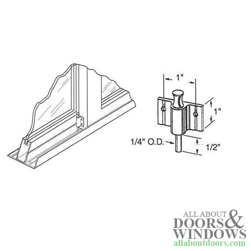 Patio Door Push or Pull Security Lock White Finish - Patio Door Push or Pull Security Lock White Finish