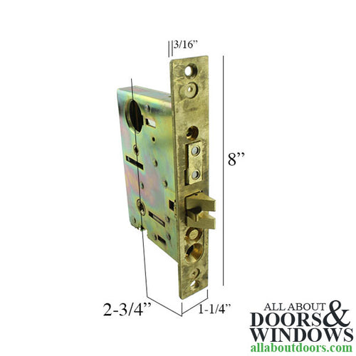 6055 Privacy Mortise Lock, Minus Faceplate - 6055 Privacy Mortise Lock, Minus Faceplate