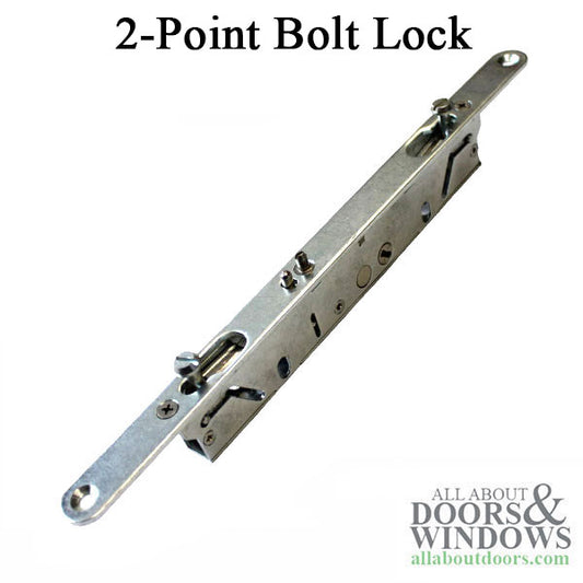 2-Point Sliding Patio Door Lock with Locking Bolts Flat Faceplate Slam Pin