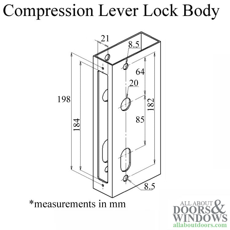 Interlock Lever Compression 24mm 2-4-Point Lock, 40/85, 1/2