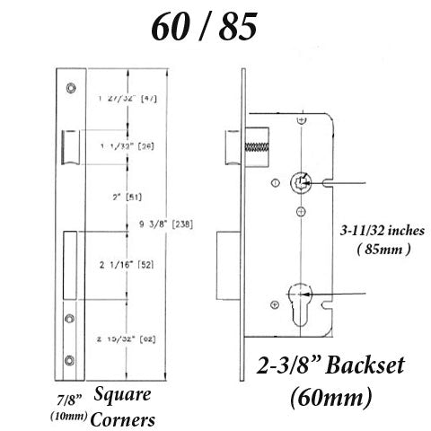 Pella Single Point Mortise Lock 60/85 Replacement - Pella Single Point Mortise Lock 60/85 Replacement