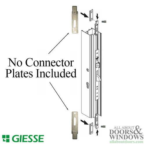 Giesse Lock Mechanism with Deadbolt, 45/92, 22mm - No Connector Plates - Giesse Lock Mechanism with Deadbolt, 45/92, 22mm - No Connector Plates