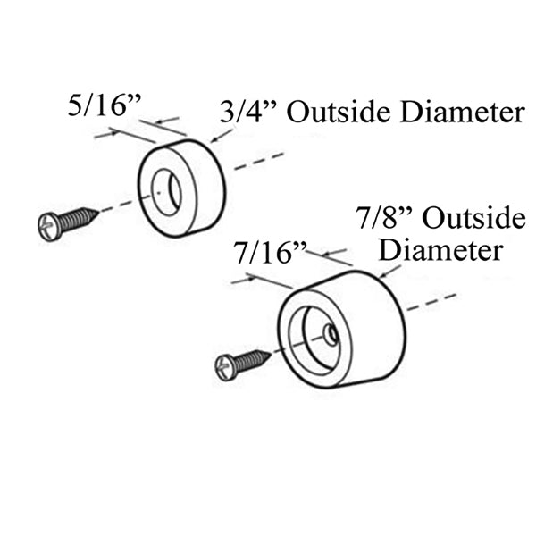 Anti-Slam Protective Bumper Assortment White Rubber - Anti-Slam Protective Bumper Assortment White Rubber