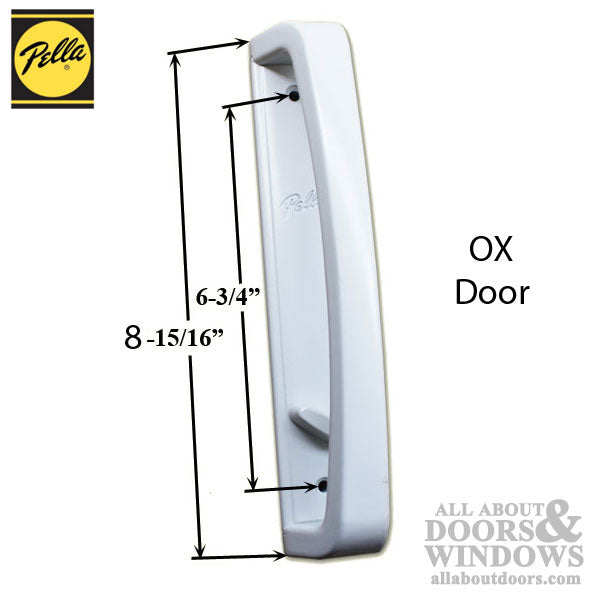 Pella PCS Interior Handle Sliding Patio Doors OX Right Hand White - Pella PCS Interior Handle Sliding Patio Doors OX Right Hand White