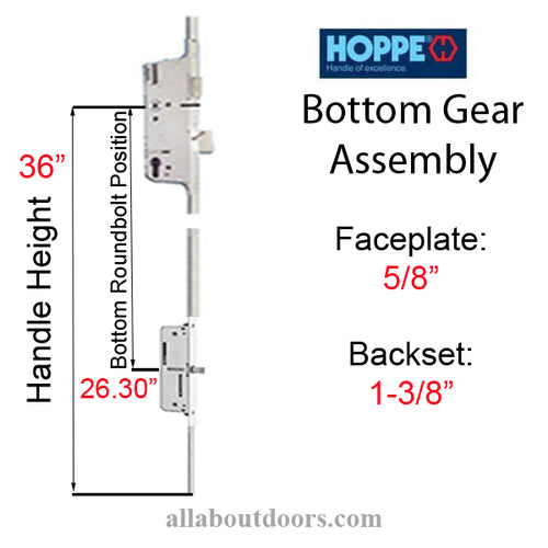 HOPPE 16mm Manual Gear Roundbolt Version Bottom Gear Only - HOPPE 16mm Manual Gear Roundbolt Version Bottom Gear Only