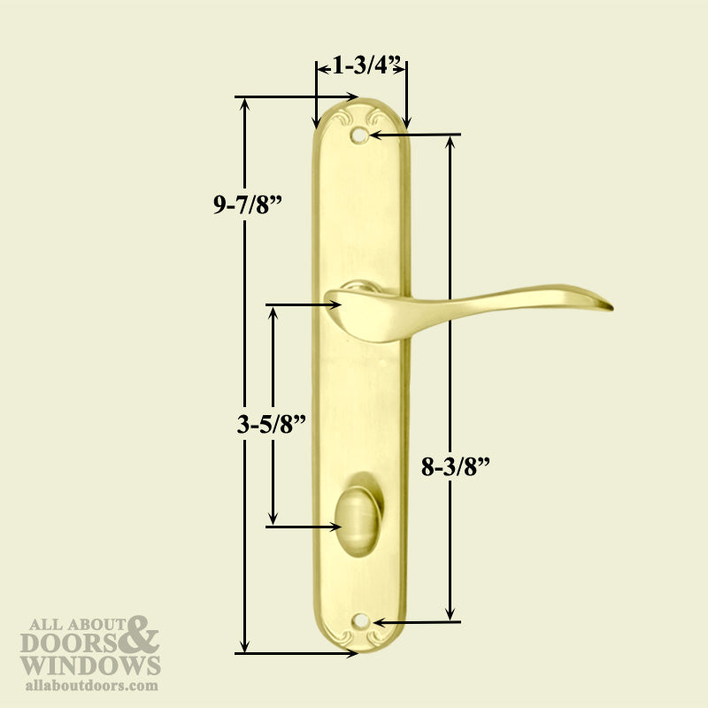 Active Pella Left Hand Keyed Handle Set for Hinged Door - Choose Finish - Active Pella Left Hand Keyed Handle Set for Hinged Door - Choose Finish