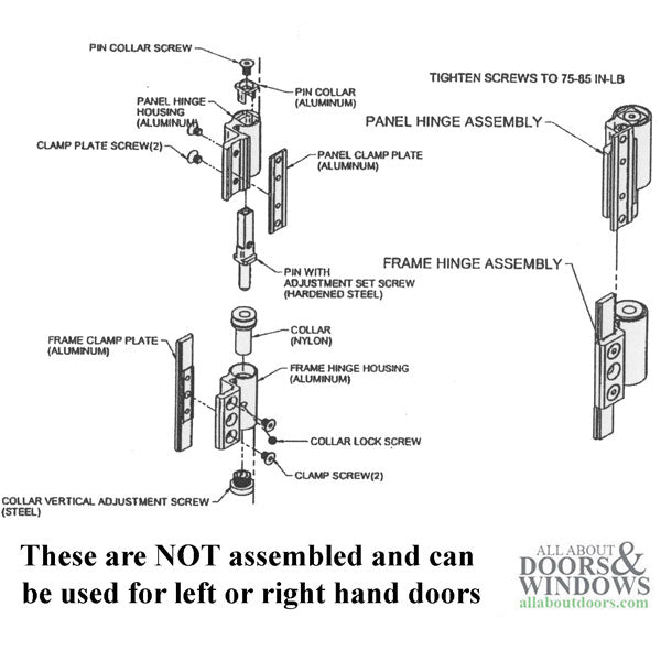 Butt Hinge Aluminum Balcony and Terrace doors  Bottom & Middle - Butt Hinge Aluminum Balcony and Terrace doors  Bottom & Middle