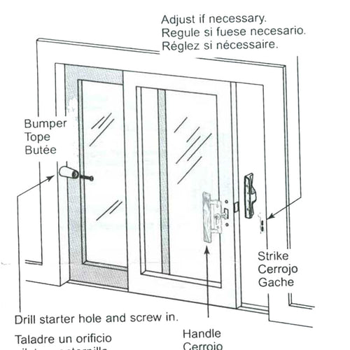 Sliding Glass Door Bumper - 3/4 x 9/16