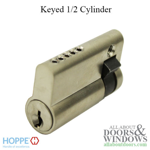 Hoppe 50mm Keyed 1/2 Cylinder, 40/10 - Hoppe 50mm Keyed 1/2 Cylinder, 40/10