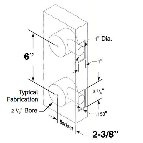 1200 Series Lock 6 inch  Hole Spacing - Discontinued - 1200 Series Lock 6 inch  Hole Spacing - Discontinued