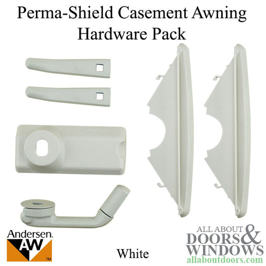 Perma-Shield Casement Awning Folding Hardware Pack in White