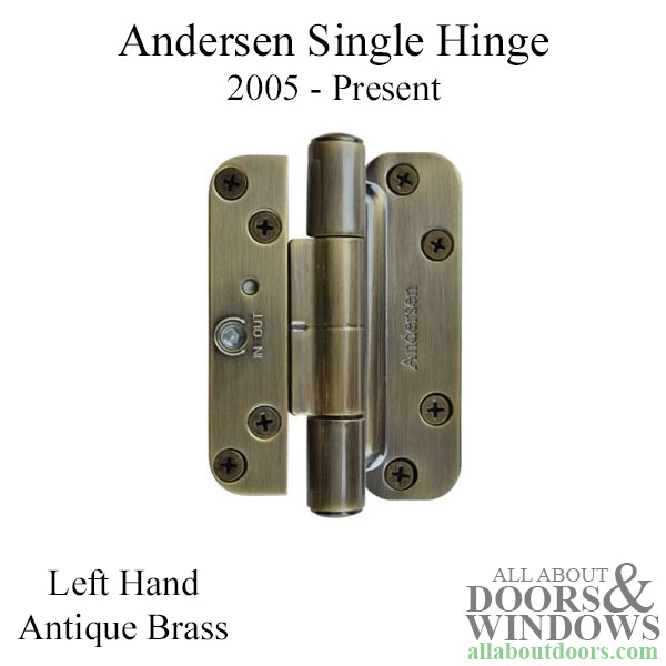 Andersen Single Hinge, Left Hand (2005-Present) - Antique Brass - Andersen Single Hinge, Left Hand (2005-Present) - Antique Brass