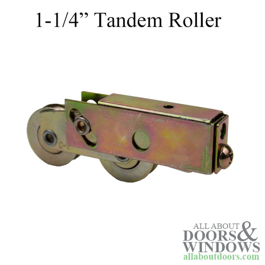 Sliding Patio Door Roller Two Wheel Glass Door Roller 1.25 Inch Door Roller Plain Back Steel Housing