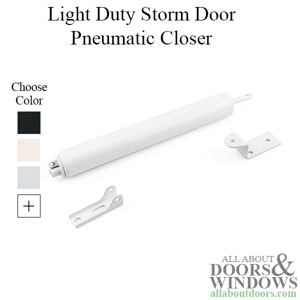 Closer, Storm Door, 1-1/4 x 9  Light Duty Pneumatic - Choose Color - Closer, Storm Door, 1-1/4 x 9  Light Duty Pneumatic - Choose Color