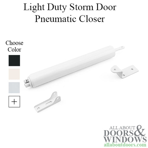 Closer, Storm Door, 1-1/4 x 9  Light Duty Pneumatic - Choose Color - Closer, Storm Door, 1-1/4 x 9  Light Duty Pneumatic - Choose Color