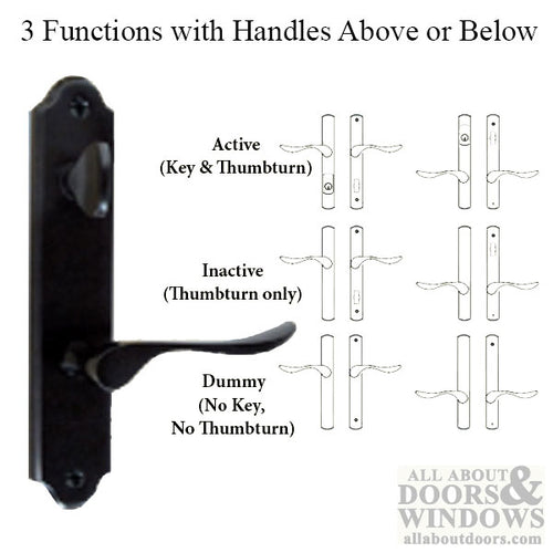 G-U Venice Handle & 45mm Plate, Zamac, Inactive, Thumbturn Only (Handles DO Move) Choose Color - G-U Venice Handle & 45mm Plate, Zamac, Inactive, Thumbturn Only (Handles DO Move) Choose Color