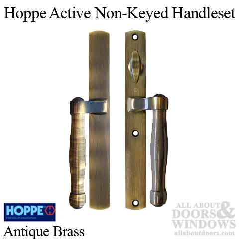 HOPPE HLS 9000 Sliding Door Handle Set Active Non-Keyed Outside Antique Brass - HOPPE HLS 9000 Sliding Door Handle Set Active Non-Keyed Outside Antique Brass
