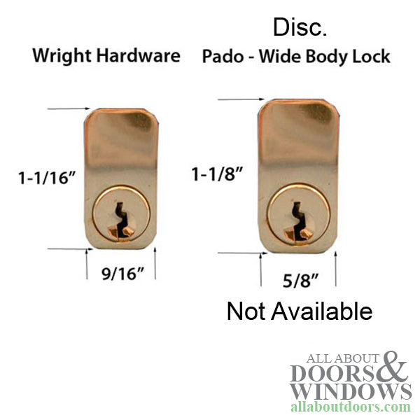 Wright 27/27 Mortise Lock Cylinder w/ Thumb Turn - Choose Color - Wright 27/27 Mortise Lock Cylinder w/ Thumb Turn - Choose Color