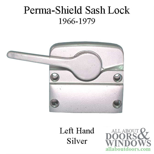 Discontinued - Andersen Perma-Shield Left-Handed Sash Lock, 1966-74 - Silver - Discontinued - Andersen Perma-Shield Left-Handed Sash Lock, 1966-74 - Silver