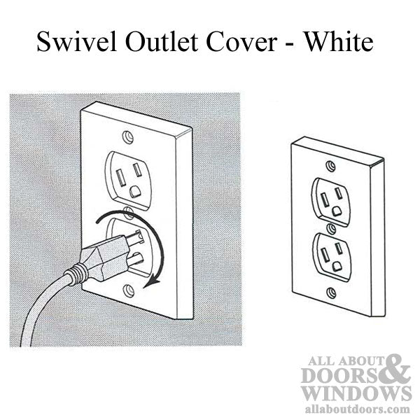 Swivel Outlet Cover - White - Swivel Outlet Cover - White