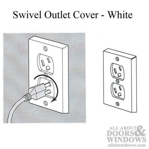 Swivel Outlet Cover - White - Swivel Outlet Cover - White