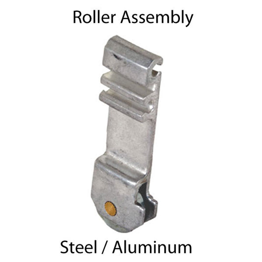 Roller Assembly (Flat) - Sliding Windows, Vertical Rail - Aluminum / Steel Ball Bearing