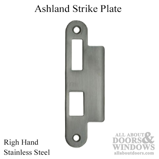 Ashland Strike Plate, Right Hand - Stainless Steel