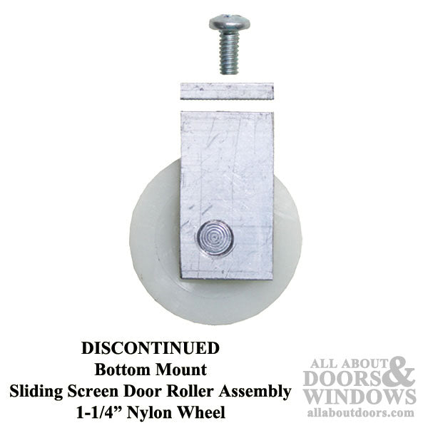 Roller Assembly with 1-1/4 Inch Nylon Wheel for Sliding Screen Door - Roller Assembly with 1-1/4 Inch Nylon Wheel for Sliding Screen Door