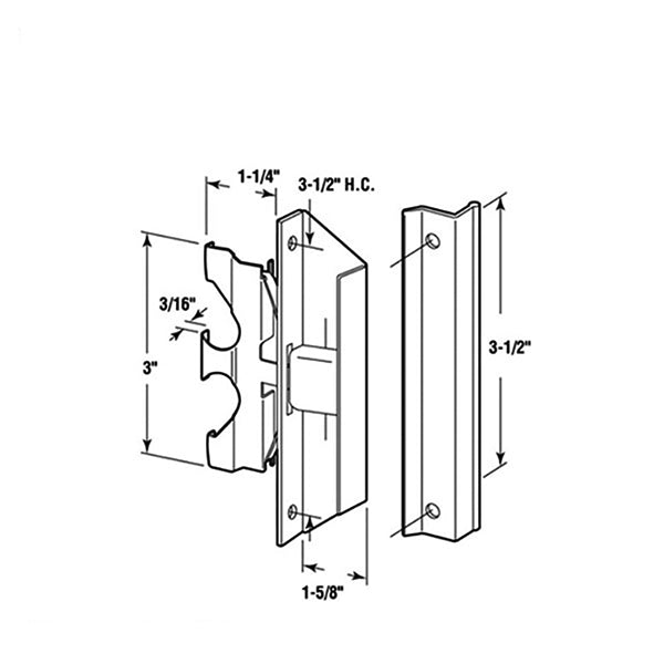 Weathershield Screen Door Handle Set - Black - Weathershield Screen Door Handle Set - Black