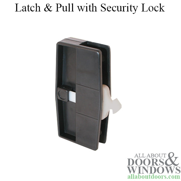 Latch & Pull with Security Lock for Sliding Screen Door - Black - Latch & Pull with Security Lock for Sliding Screen Door - Black