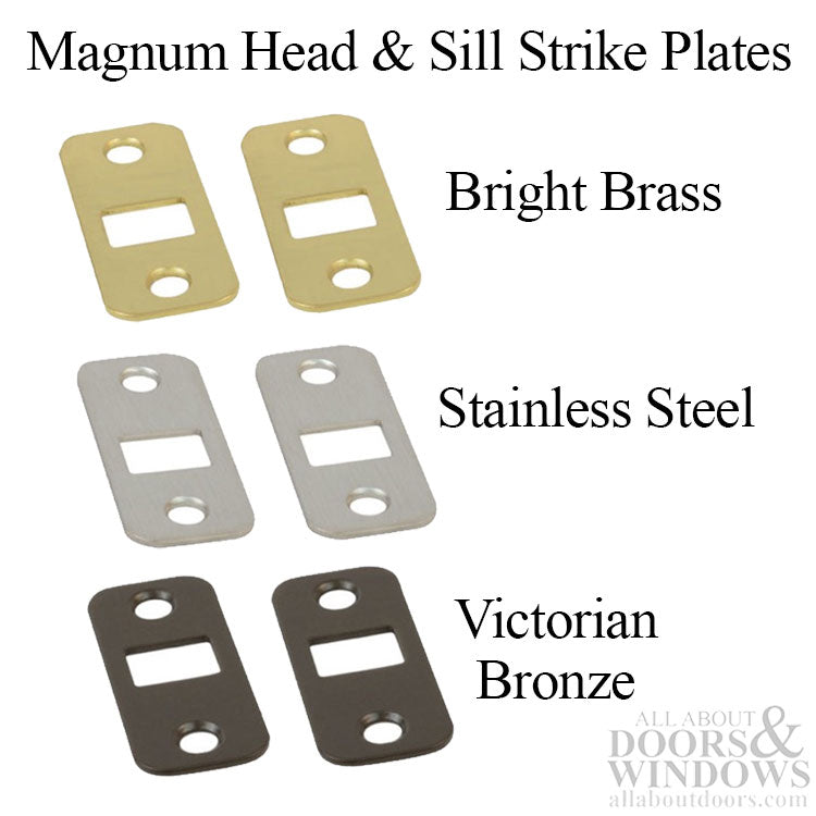 Magnum Head & Sill Strike Plates with Screws - Magnum Head & Sill Strike Plates with Screws