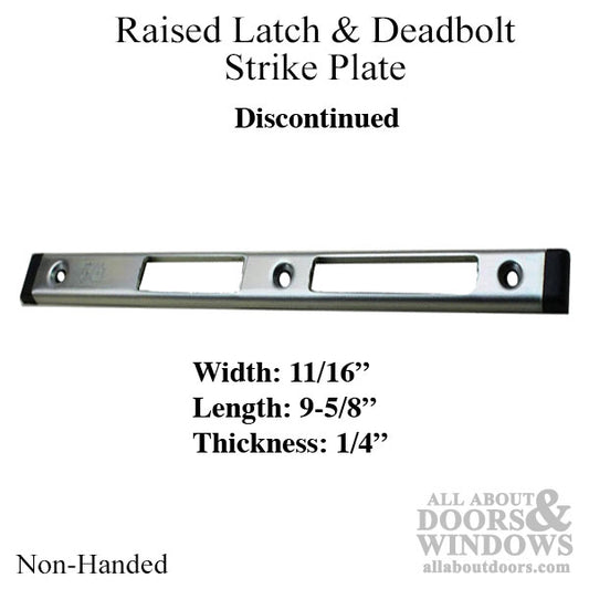 Non-Handed Strike Plate, Latch & Deadbolt, 1/4 inch Raised