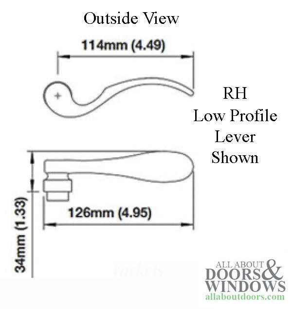 HOPPE Munchen Dummy Low Profile Handle Set Right Hand Satin Nickel - HOPPE Munchen Dummy Low Profile Handle Set Right Hand Satin Nickel
