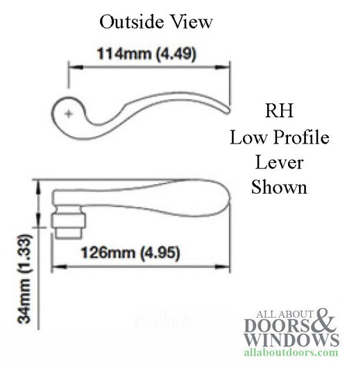 HOPPE Munchen Dummy Low Profile Handle Set Right Hand Satin Nickel - HOPPE Munchen Dummy Low Profile Handle Set Right Hand Satin Nickel
