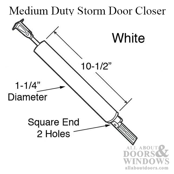 Standard Duty Storm Door Closer 1.25 Inch Diameter - Standard Duty Storm Door Closer 1.25 Inch Diameter