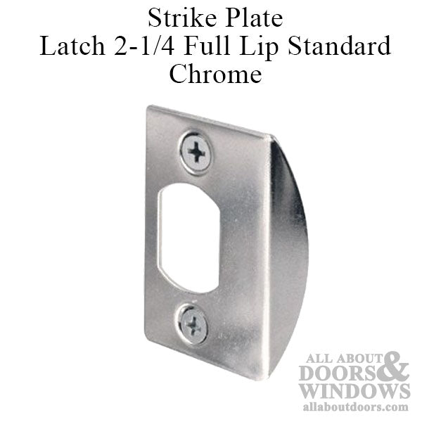 Latch strike - Standard - 1-5/8 Inch HC - Chrome (Each) - Latch strike - Standard - 1-5/8 Inch HC - Chrome (Each)